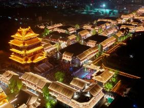 山東莒國(guó)古城文旅夜游燈光，百萬(wàn)余人共賞千年雅韻